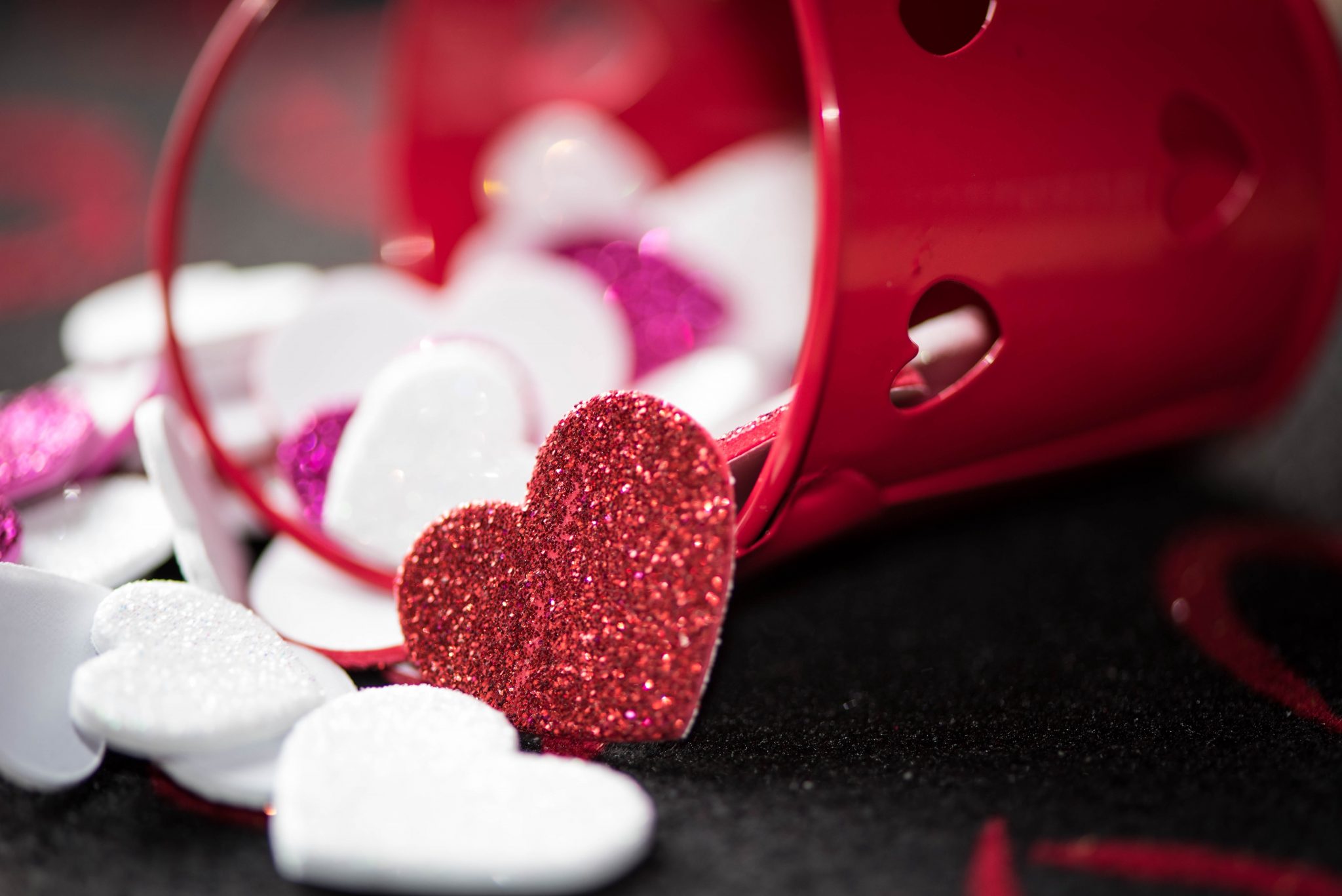 craft hearts in a bucket