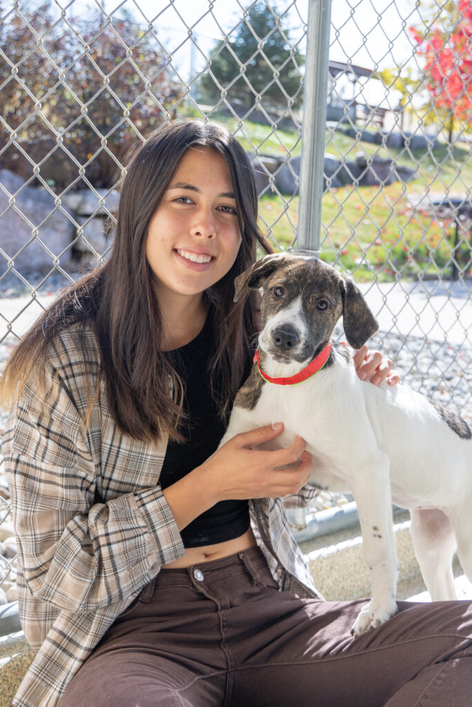 Maddie Miller with dog