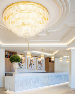 The Magnolia Room at Saint John's Resort: a luxurious space hosting the cocktail hour and silent auction